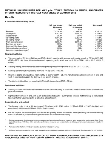 Thumbnail Bellway Half-year Report 2018-h1