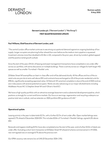Thumbnail Derwent London Quarterly Report 2025-q1