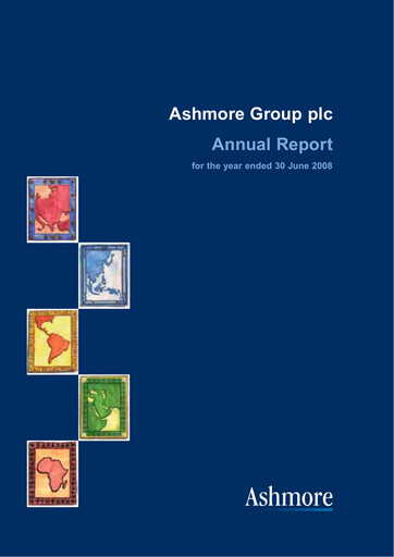 Thumbnail Ashmore Group Annual Report 2008