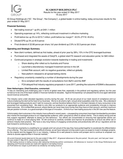 Thumbnail IG Group Financial Report 2017