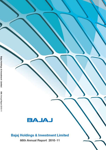 Thumbnail Bajaj Holdings & Investment Annual Report 2010-2011