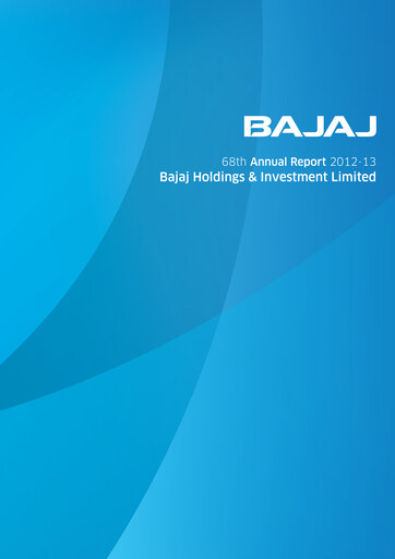 Thumbnail Bajaj Holdings & Investment Annual Report 2012-2013