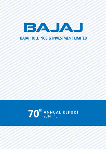 Thumbnail Bajaj Holdings & Investment Annual Report 2014-2015