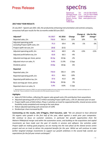 Miniature Spectris Rapport semestriel 2017-h1