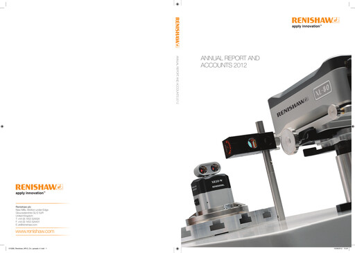 Thumbnail Renishaw Annual Report 2012