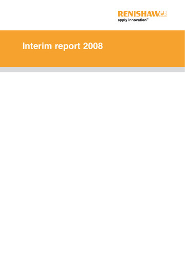 Thumbnail Renishaw Half-year Report 2008-h1