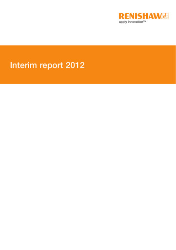Thumbnail Renishaw Half-year Report 2012-h1