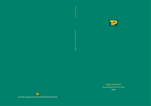Thumbnail Travis Perkins Annual Report 2000
