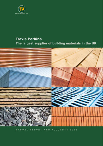 Thumbnail Travis Perkins Annual Report 2012