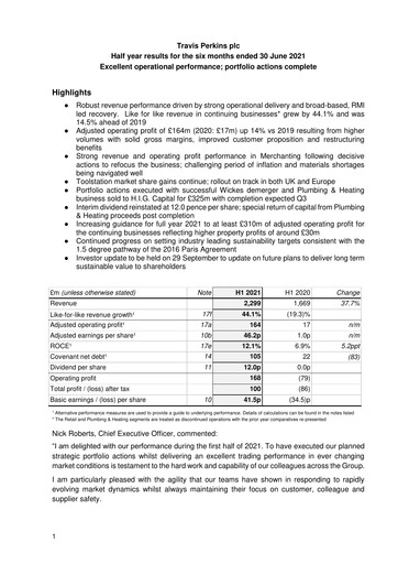 Thumbnail Travis Perkins Half-year Report 2021-h1