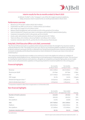 Thumbnail AJ Bell Half-year Report 2019-h1