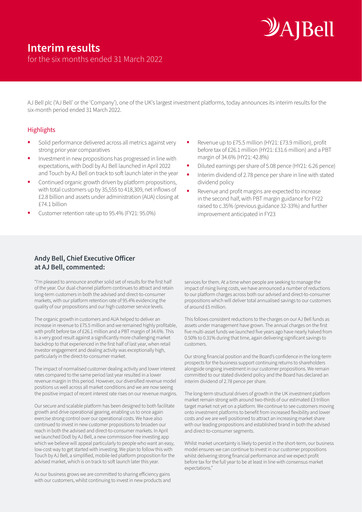 Thumbnail AJ Bell Half-year Report 2022-h1