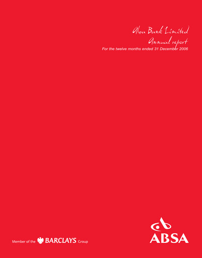 Miniature Absa Bank Bilan financier 2006
