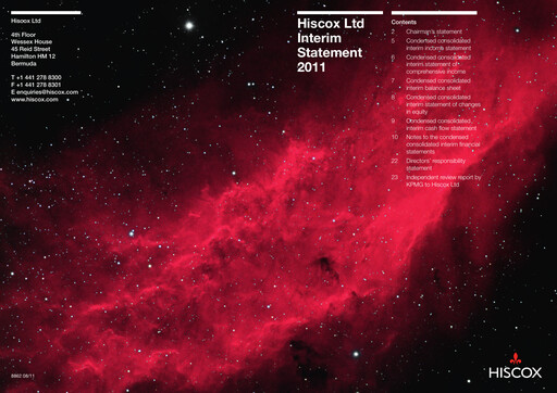 Thumbnail Hiscox Half-year Report 2011-h1