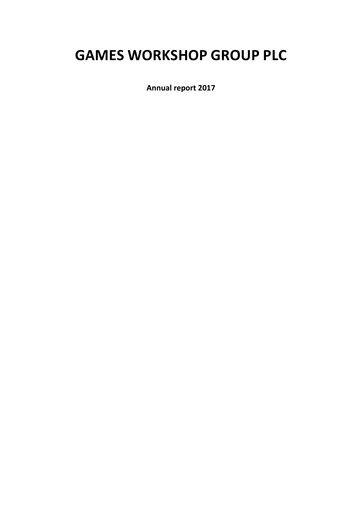 Thumbnail Games Workshop Group Annual Report 2017