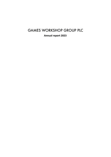 Thumbnail Games Workshop Group Annual Report 2023