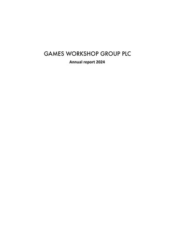 Thumbnail Games Workshop Group Annual Report 2024