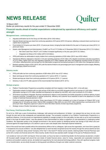 Thumbnail Quilter Financial Report 2020