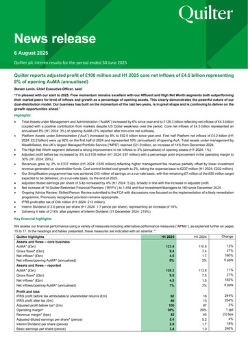 Thumbnail Quilter Half-year Report 2025-h1