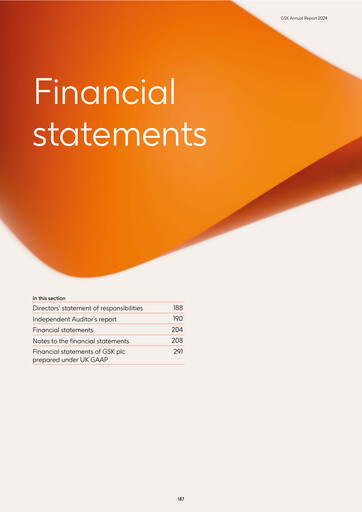 Thumbnail GlaxoSmithKline Financial Statement 2024
