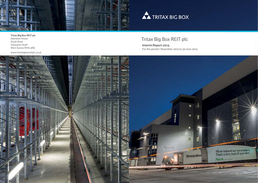 Thumbnail Tritax Big Box REIT Half-year Report 2014-h1