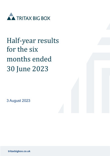 Thumbnail Tritax Big Box REIT Half-year Report 2023-h1
