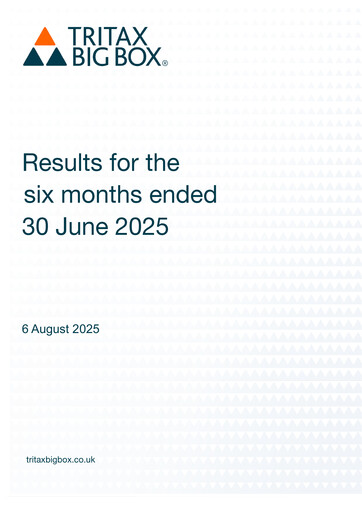 Thumbnail Tritax Big Box REIT Half-year Report 2025-h1