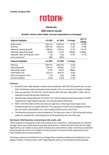 Thumbnail Rotork Half-year Report 2025-h1