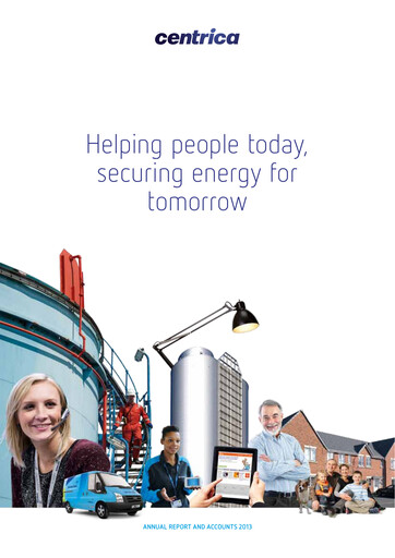Thumbnail Centrica Annual Report 2013