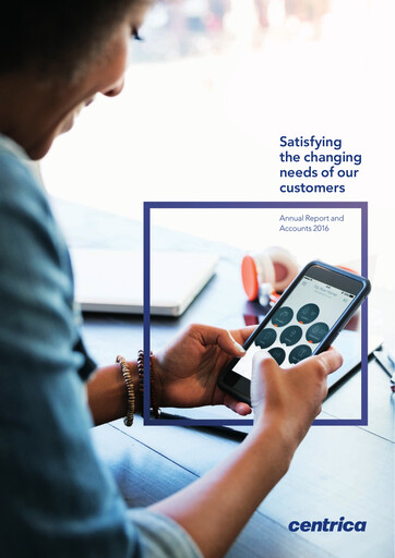 Thumbnail Centrica Annual Report 2016