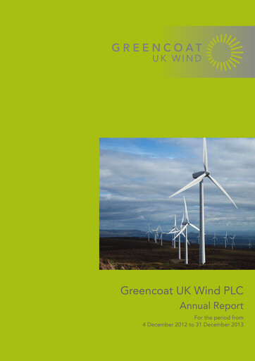 Thumbnail Greencoat UK Wind Annual Report 2013