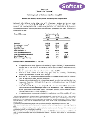 Thumbnail Softcat Financial Report 2020