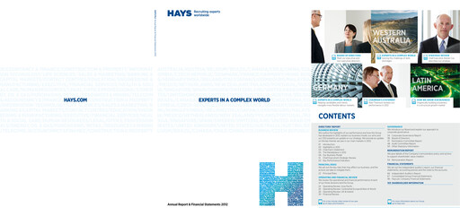 Thumbnail Hays plc Annual Report 2012