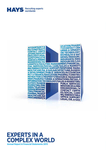 Thumbnail Hays plc Annual Report 2013