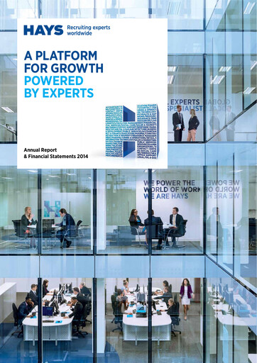 Thumbnail Hays plc Annual Report 2014
