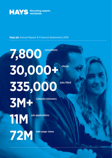 Thumbnail Hays plc Annual Report 2019