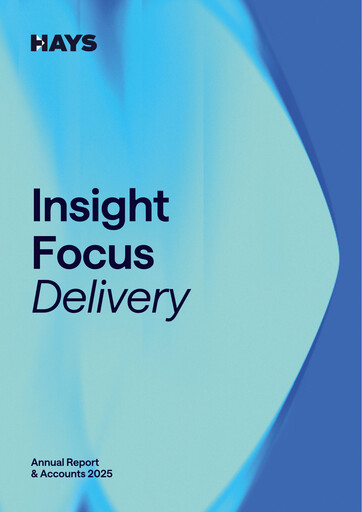 Thumbnail Hays plc Annual Report 2025