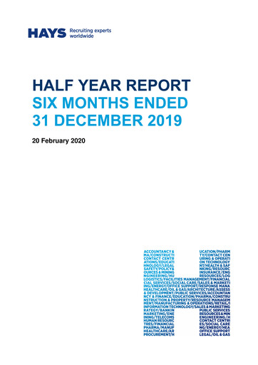 Thumbnail Hays plc Half-year Report 2020-h1