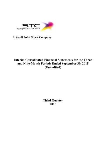 Vorschaubild Saudi Telecom Company Finanzmitteilung 2015-9m