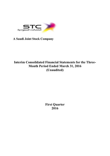 Vorschaubild Saudi Telecom Company Finanzmitteilung 2016-q1