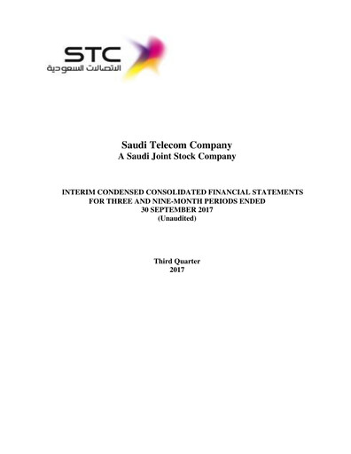 Vorschaubild Saudi Telecom Company Finanzmitteilung 2017-9m