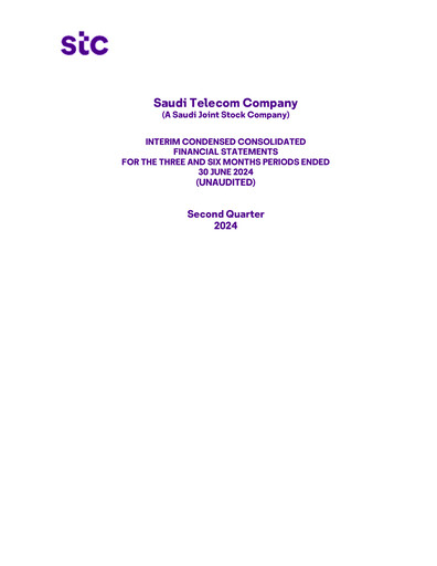 Vorschaubild Saudi Telecom Company Finanzmitteilung 2024-h1