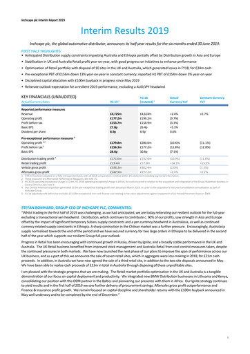 Vorschaubild Inchcape Halbjahresbericht 2019-h1