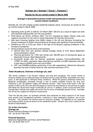 Thumbnail Grainger plc Half-year Report 2008-h1