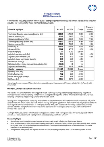 Thumbnail Computacenter Half-year Report 2025-h1