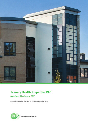 Thumbnail Primary Health Properties Annual Report 2012