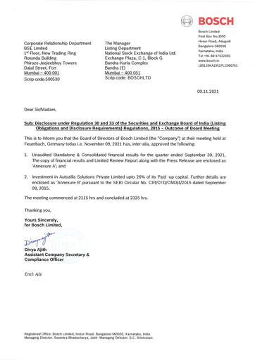 Vorschaubild BOSCH India Quartalsbericht 2021-q2