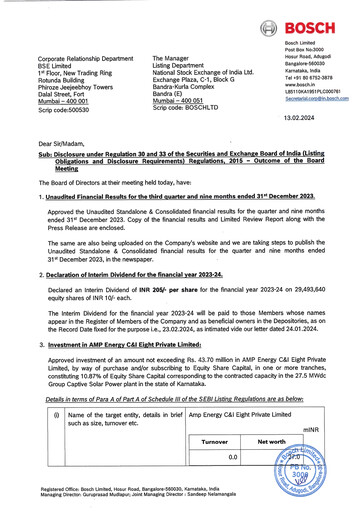 Vorschaubild BOSCH India Quartalsbericht 2023-q3