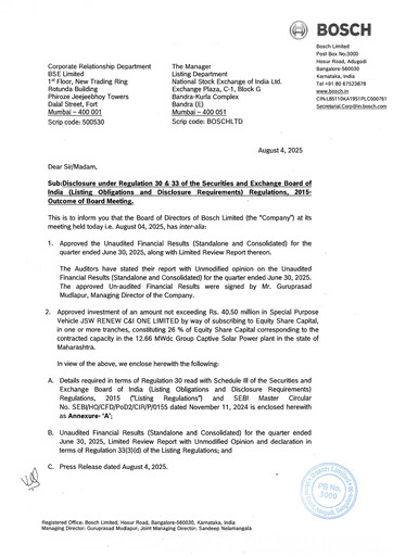 Vorschaubild BOSCH India Quartalsbericht 2025-q1