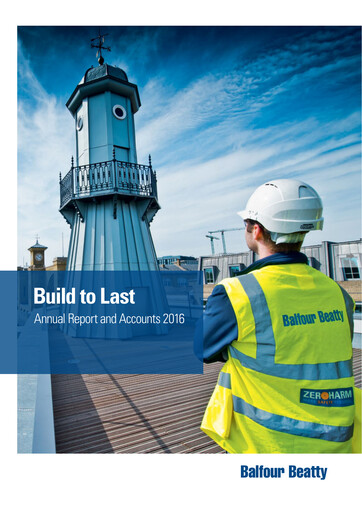 Thumbnail Balfour Beatty Annual Report 2016